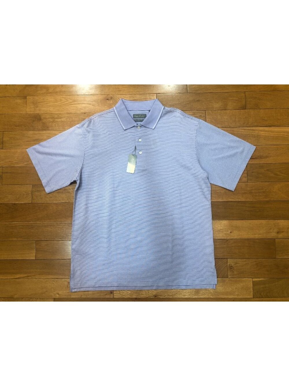 NWT Daniel Cremieux Signature Collection Dbl Mercerized Cotton Lavender Polo - L